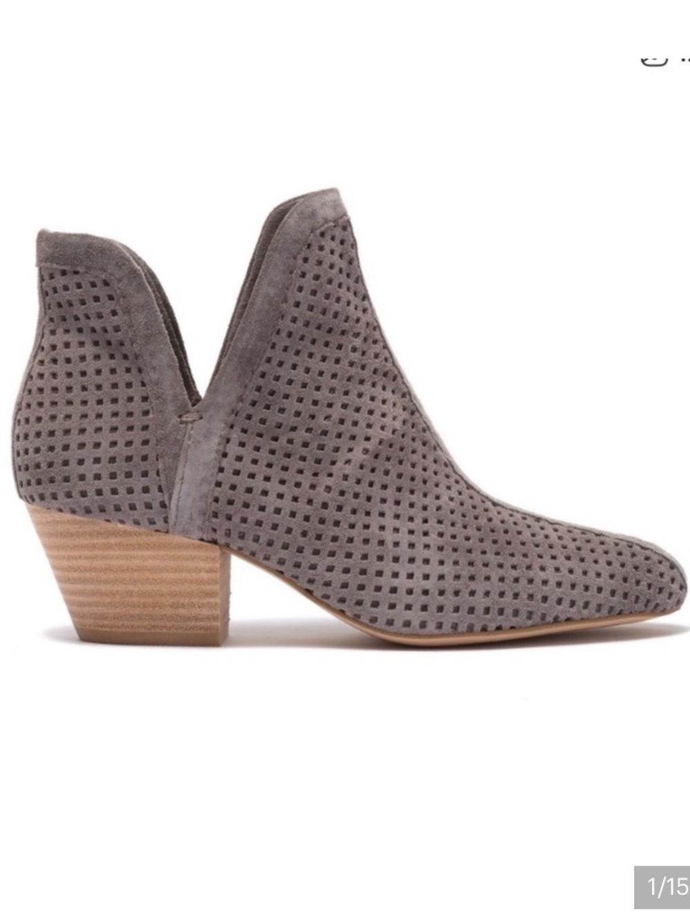 SPLENDID Havard Suede Bootie
Ankle Boots, Perforated Leather, Stacked Heel, 9